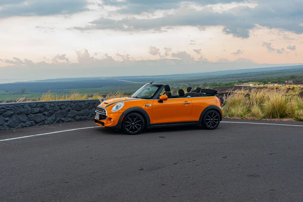 Orange Mini Cooper S exterior photo 1