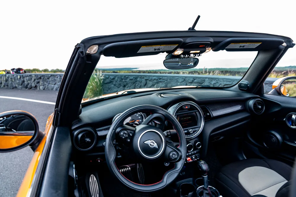 Orange Mini Cooper S interior photo 1