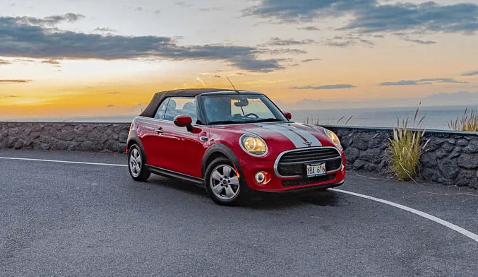 Red Mini Cooper exterior photo 1