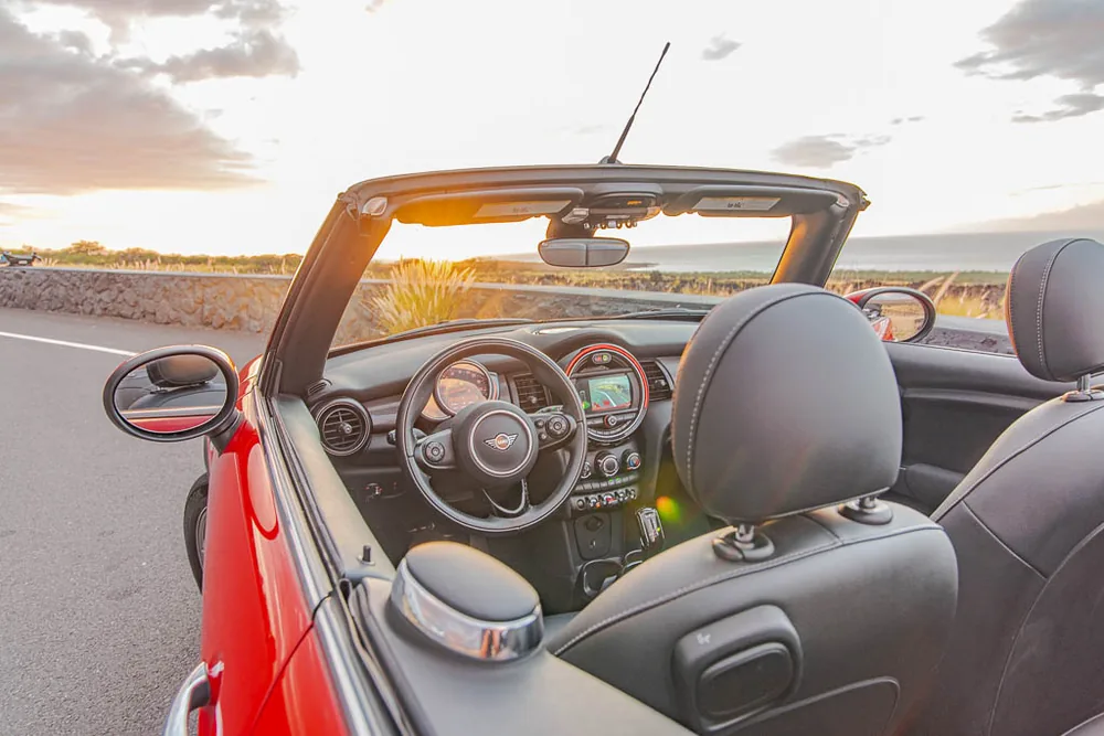 Red Mini Cooper interior photo 1