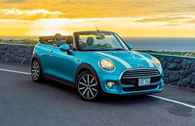 Teal Mini Cooper