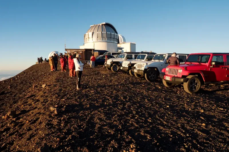 Mauna Kea summit parking area Big Island Hawaii