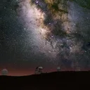 Milky Way over the Mauna Kea observatories