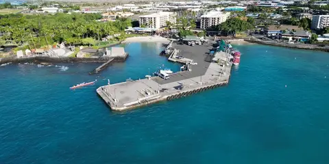 Aerial view of Kailua-Kona pier