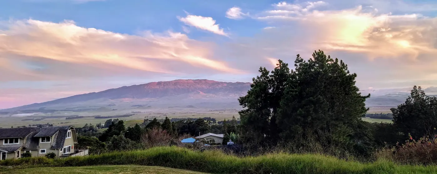 Hawaii sunset panoramic view