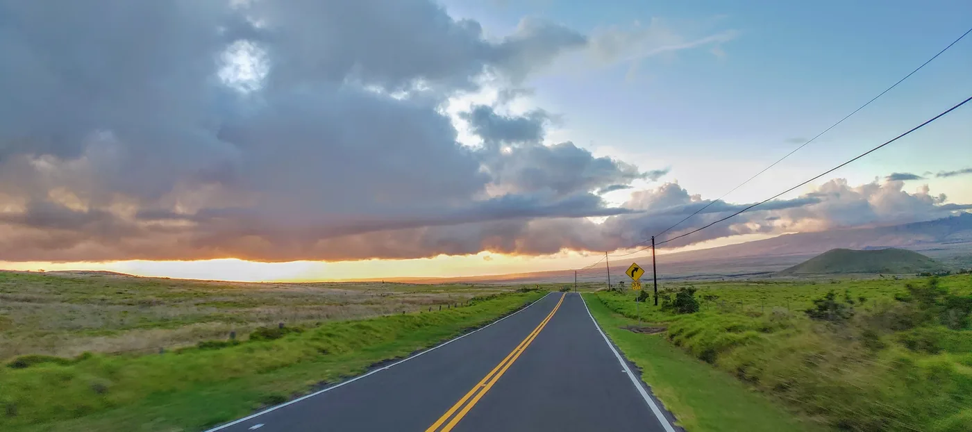 Mountain Road Through Big Island For Rental Cars