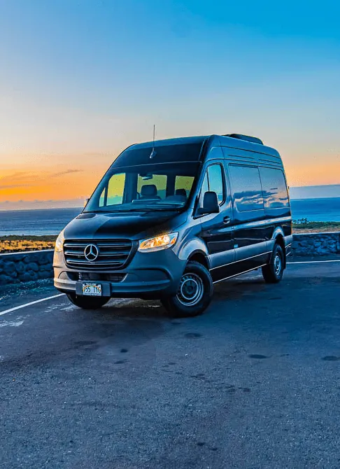 Mercedes Sprinter van in Hawaii